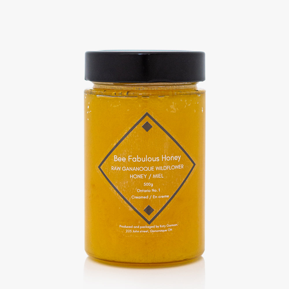 creamed honey, local honey, Gananoque, Kingston, eastern Ontario, Honey, Natural, Unpasteurized, Unpasteurized honey, Raw, liquid honey, bee fabulous honey 